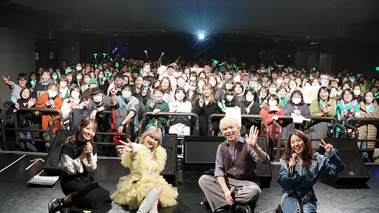 ほくでんグループと一緒に推し活しよう！ ～Rihwa×島太星×nonocが一夜限りのスーパーライブ～　集合写真