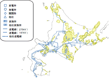 送電設備設置状況（187kV以上）