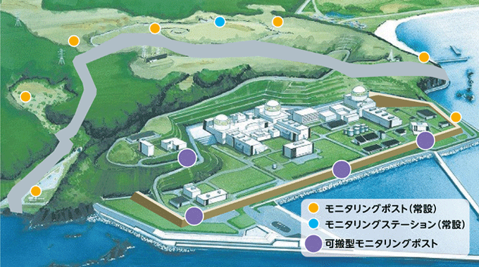 モニタリングポスト・モニタリングステーションの配置図