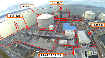 石狩LNG基地工事エリア全景（2018年11月15日撮影）